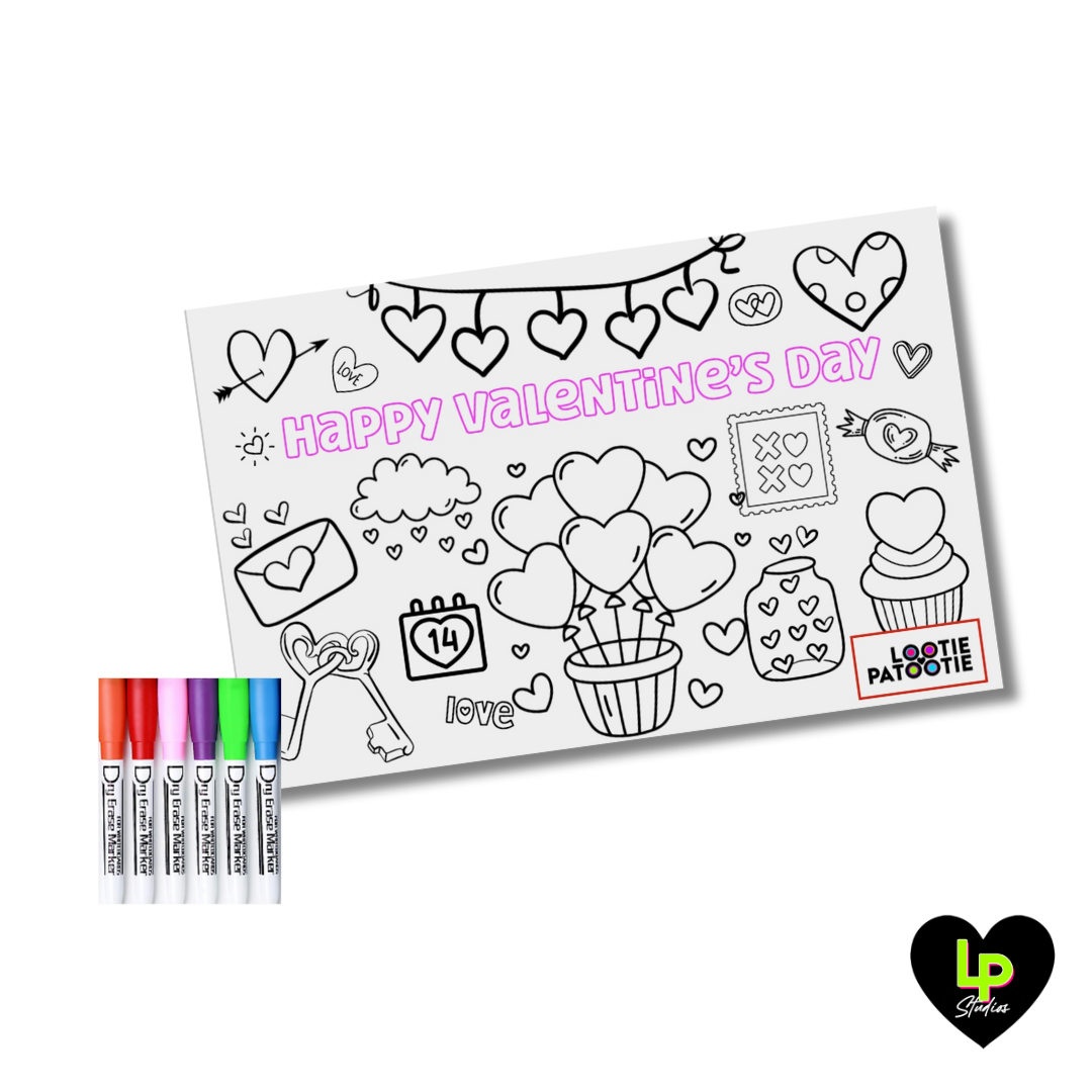 Valentine's Day Wipeable Placemat