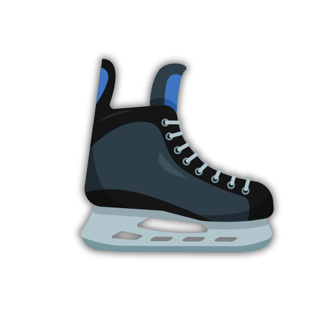 Autocollant de patin de hockey