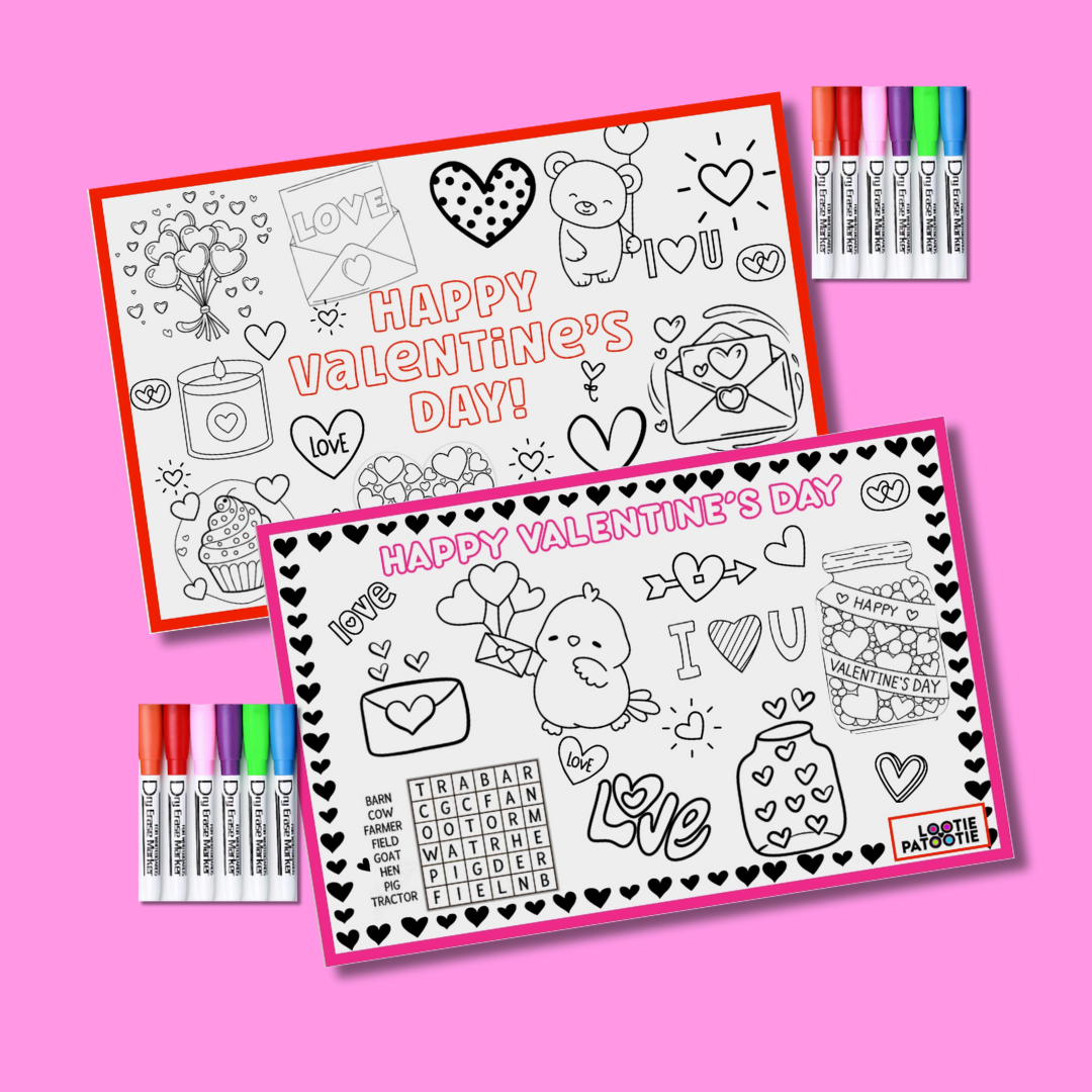 Valentine's Day Wipeable Placemat