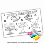 Lot de 5 sets de table jetables Hanukkah