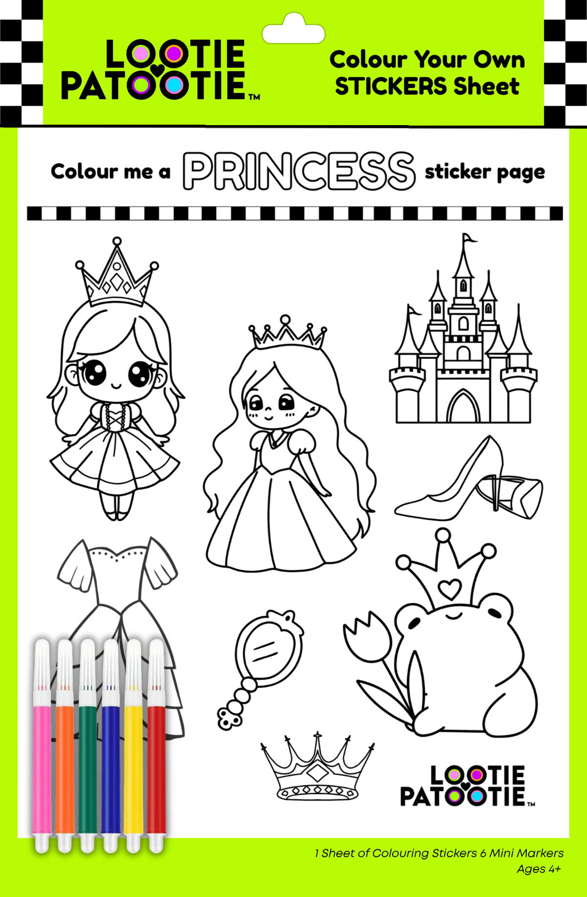 Autocollants Coloriage Princesse
