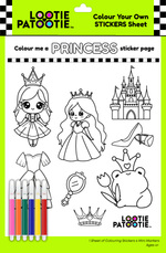 Autocollants Coloriage Princesse