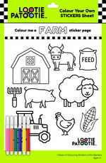 Autocollants de la ferme à colorier