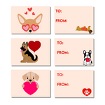 Lots de cartes de Saint-Valentin « Puppy Love »