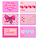 Packs de cartes de Saint-Valentin preppy