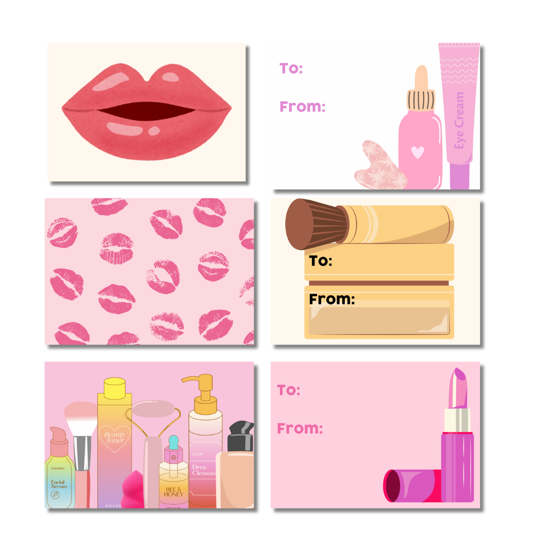 Packs de cartes de Saint-Valentin pour le maquillage