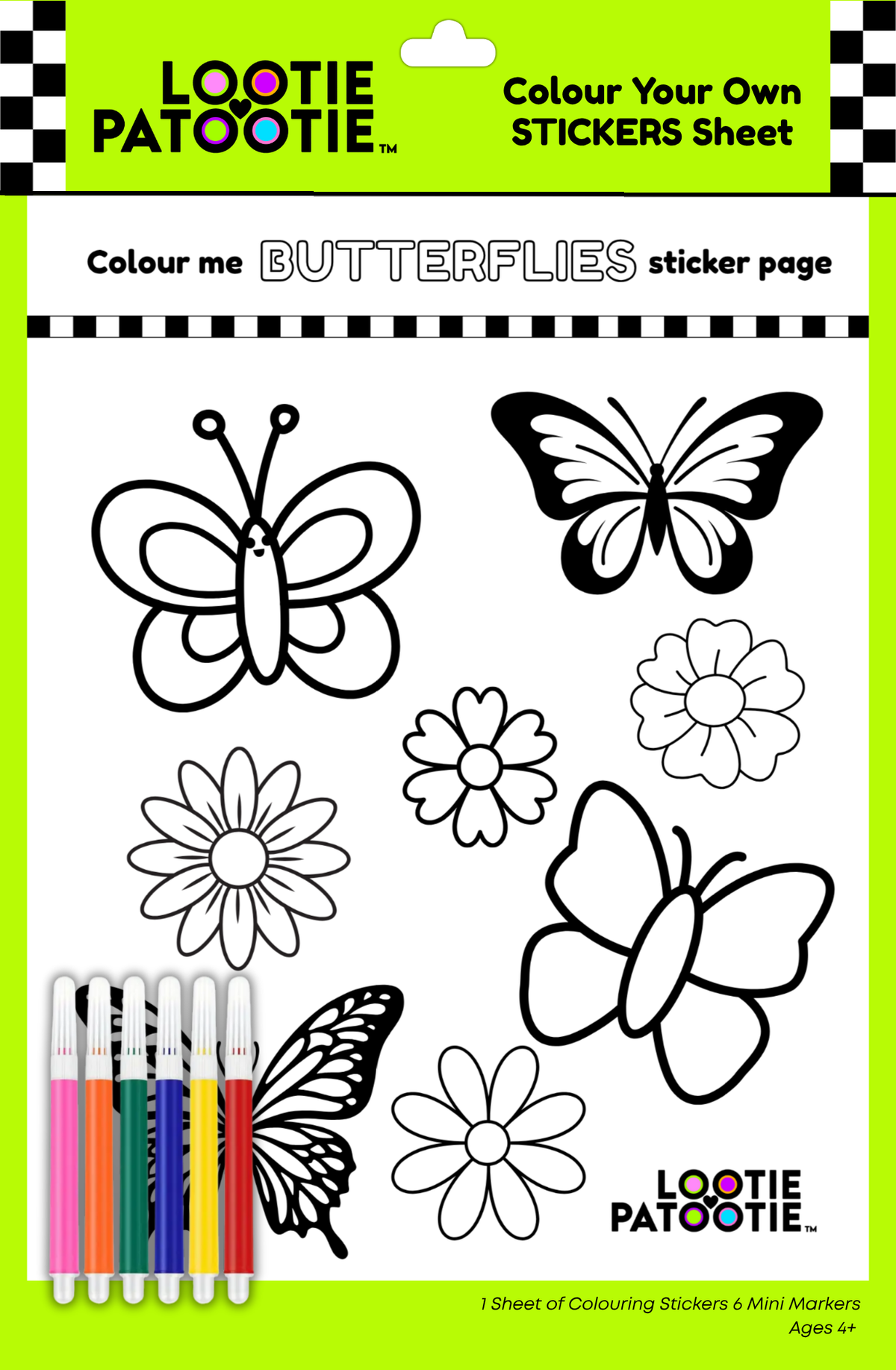 Autocollants Colore-moi Papillons