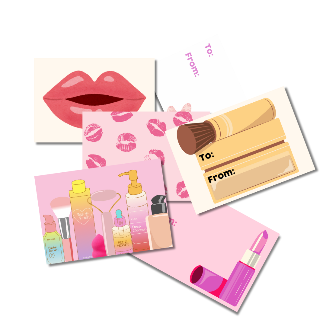 Packs de cartes de Saint-Valentin pour le maquillage