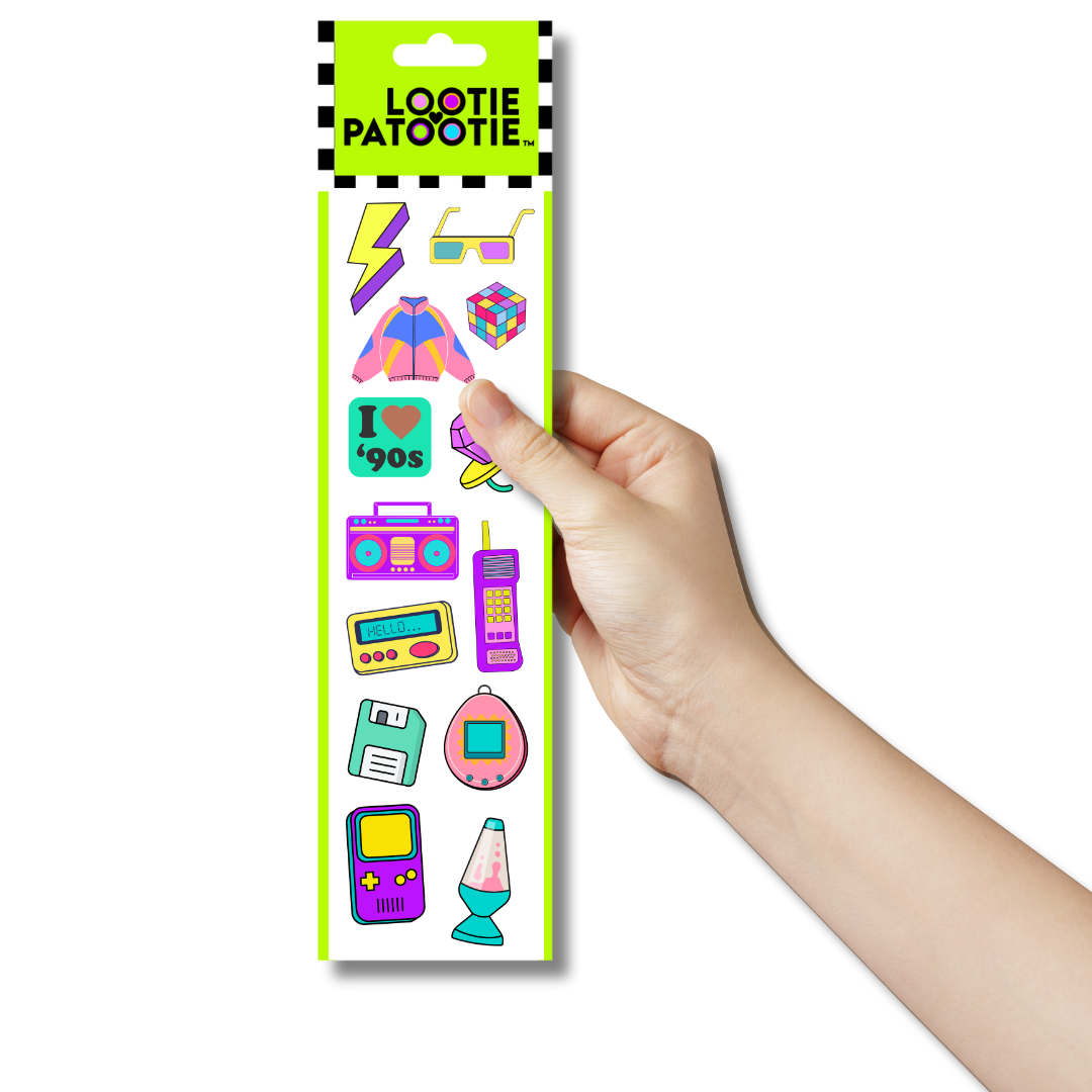 Bande de stickers rétro années 90