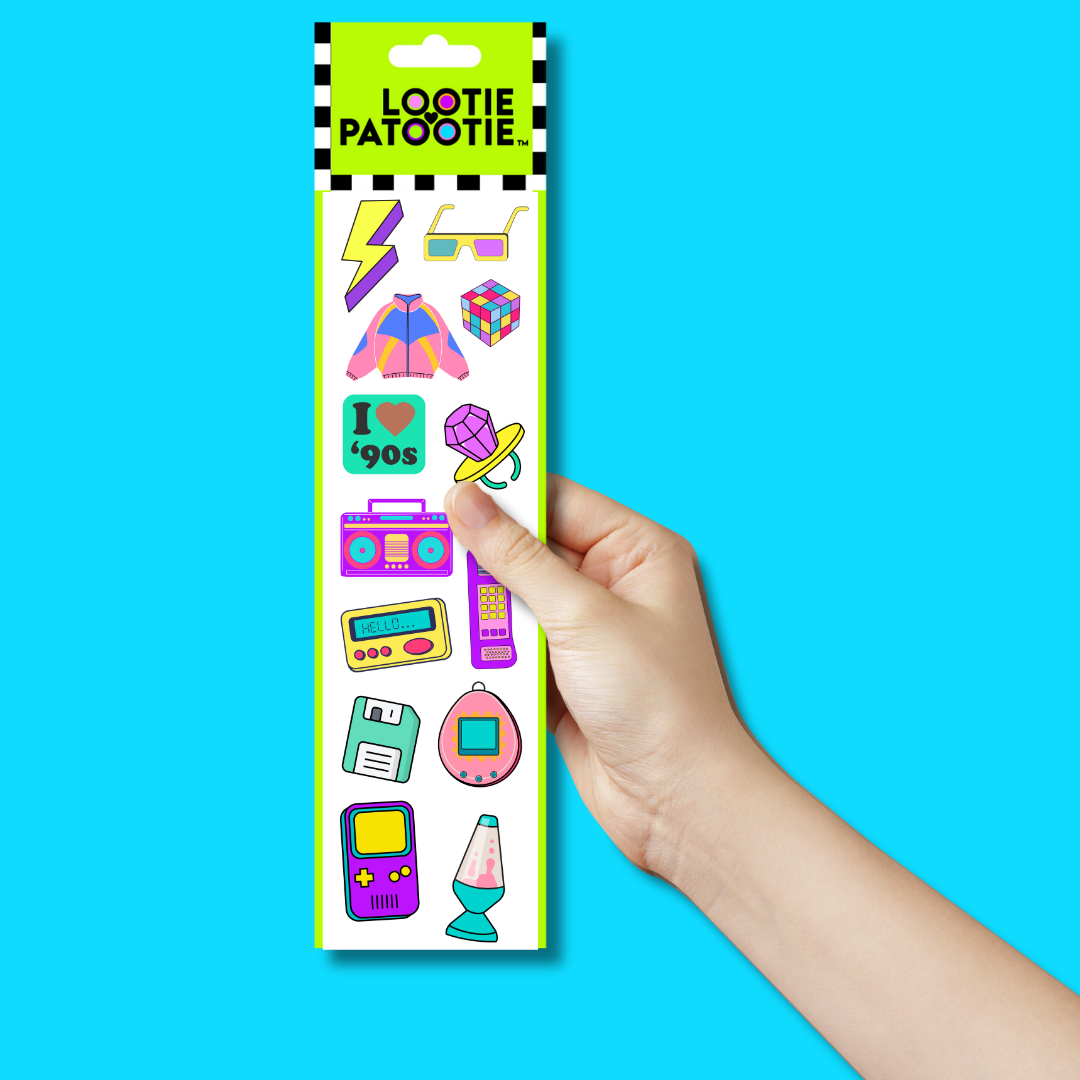 Bande de stickers rétro années 90