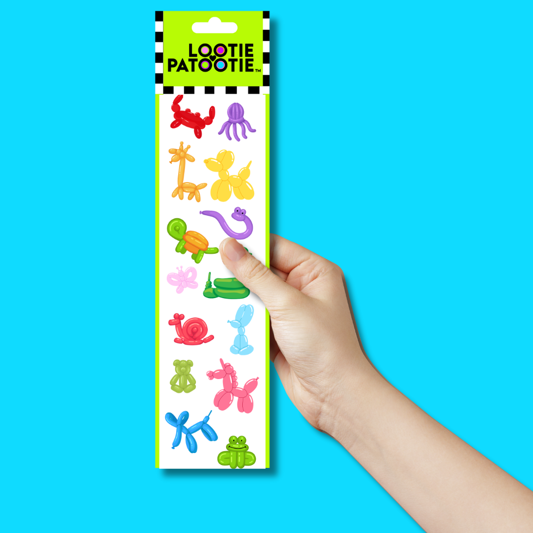 Bande d'autocollants Animaux en ballons