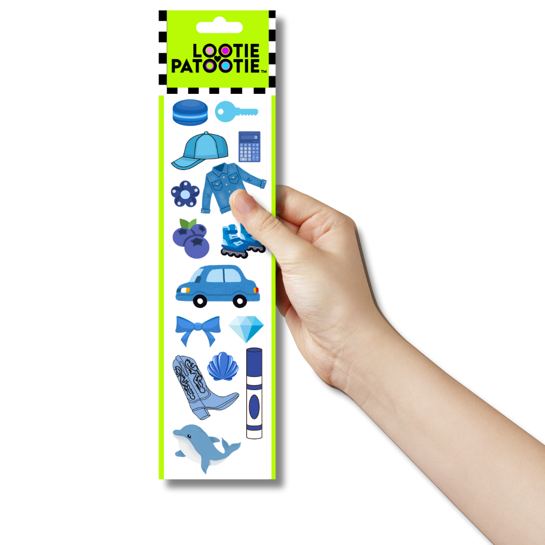 Bande autocollante bleue