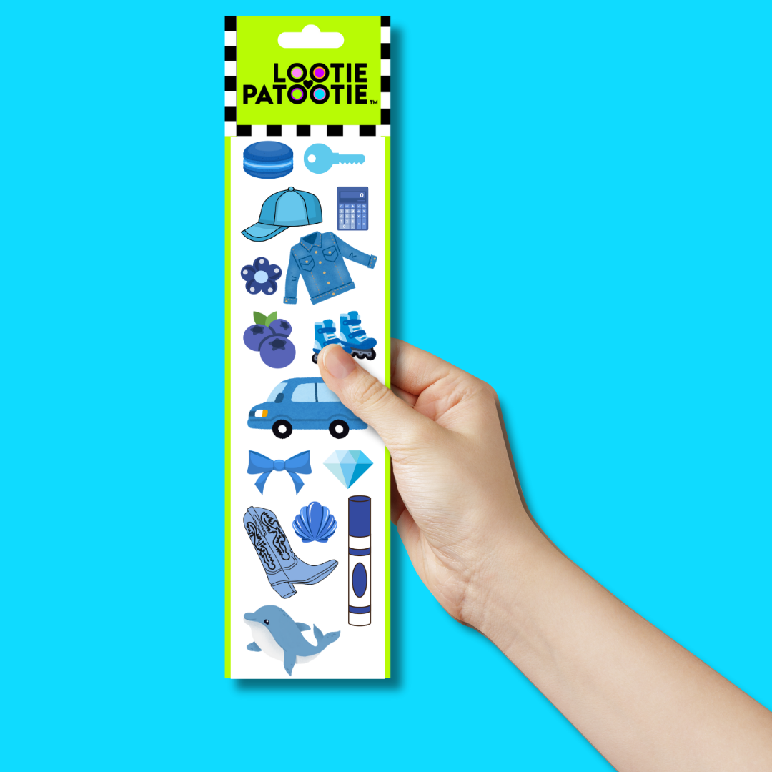 Bande autocollante bleue