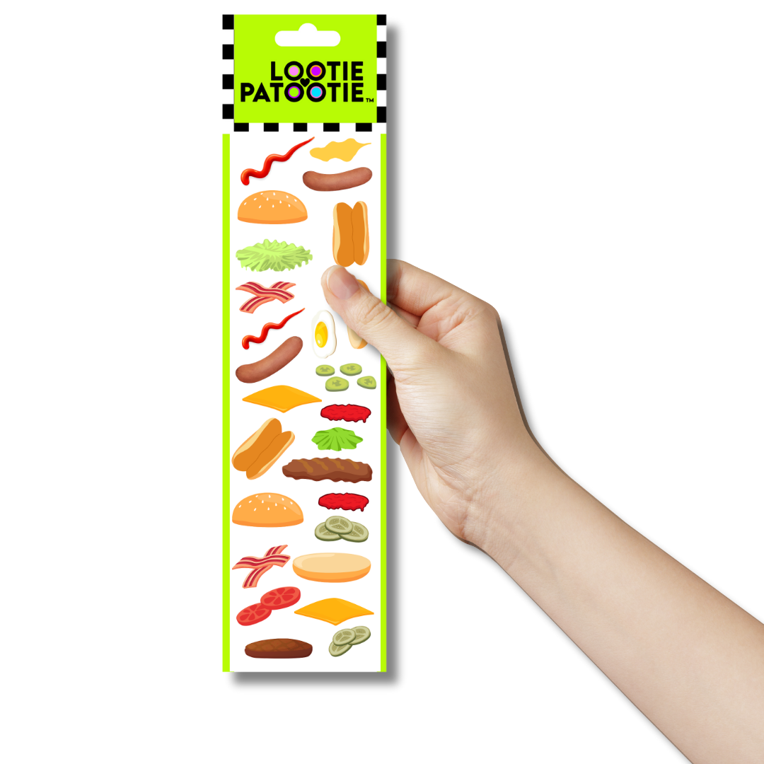 Bande de stickers « Crée ton burger »