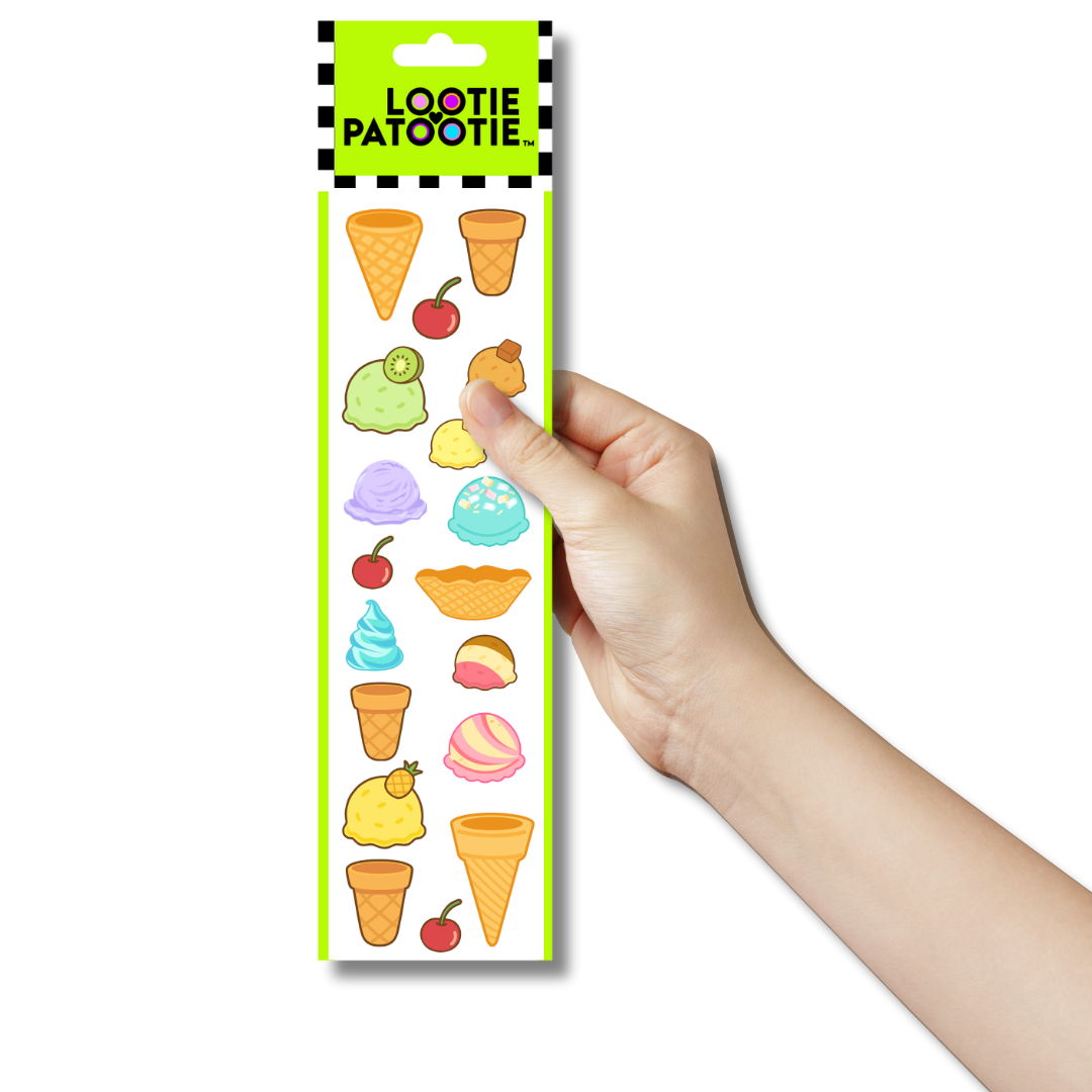 Bande de stickers « Crée ta glace »