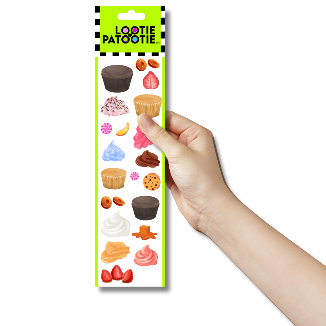 Bande de stickers « Crée ton cupcake »