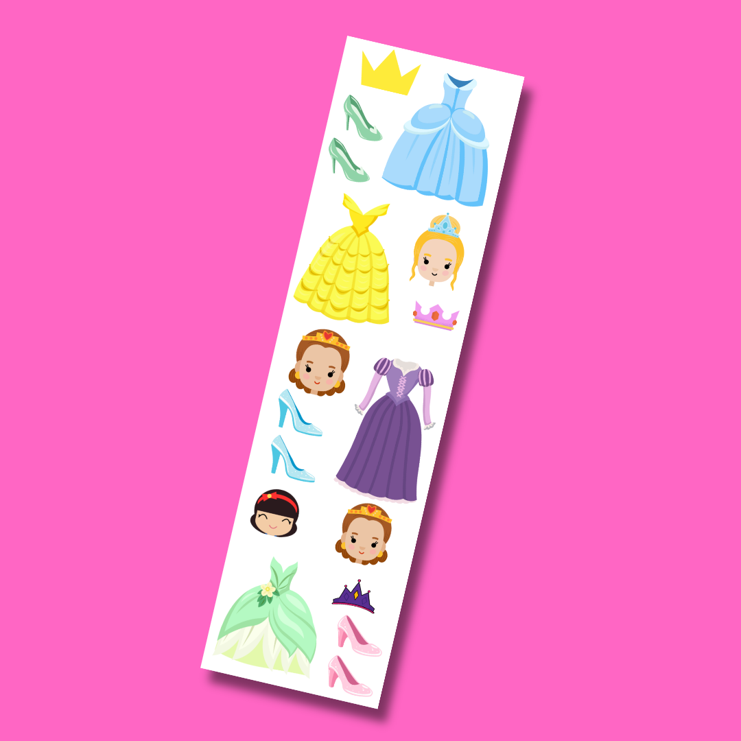 Bande de stickers « Crée ta princesse »