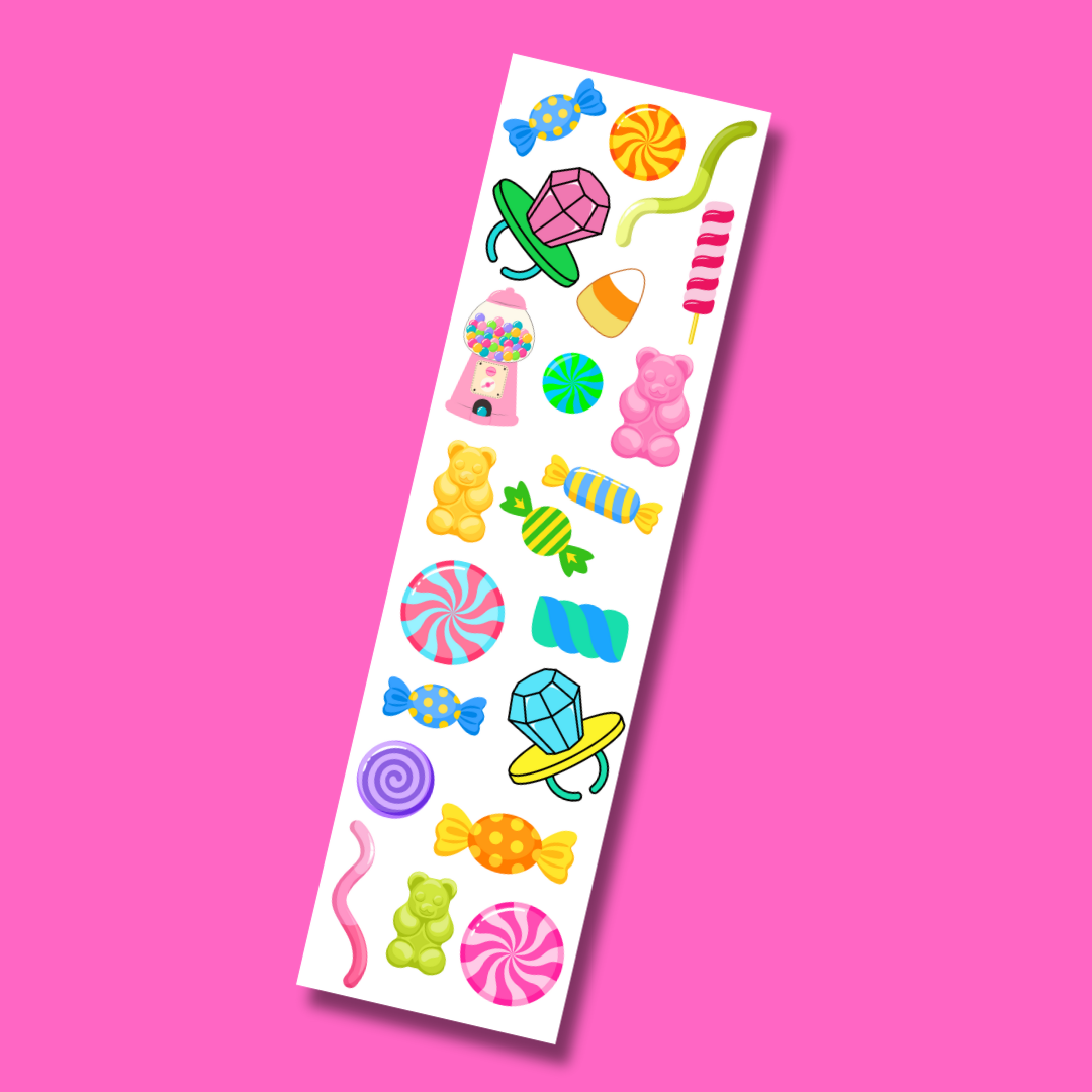 Bande de bonbons autocollants