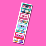Bande d'autocollants cassettes