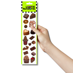 Bande d'autocollants pour les amoureux du chocolat