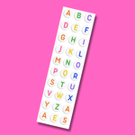Bande de gommettes Alphabet perlé couleur