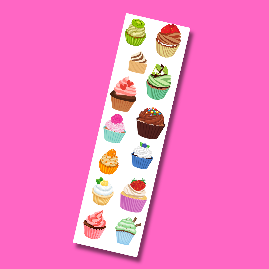 Bande d'autocollants Cupcake
