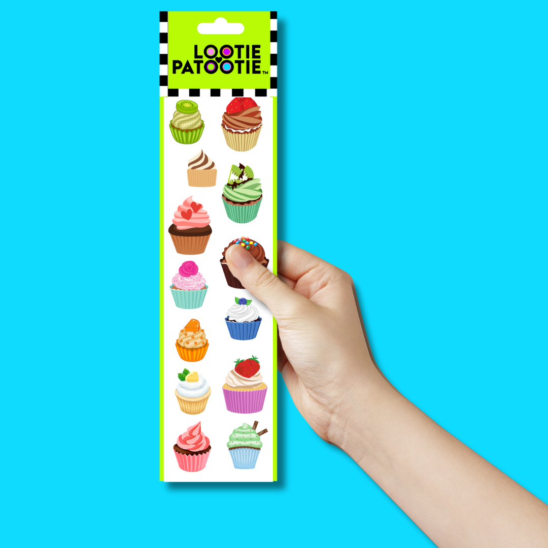 Bande d'autocollants Cupcake