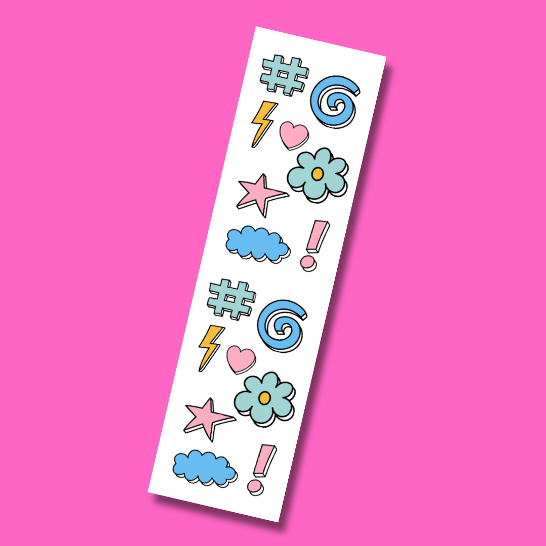 Bande de stickers d'exclamation