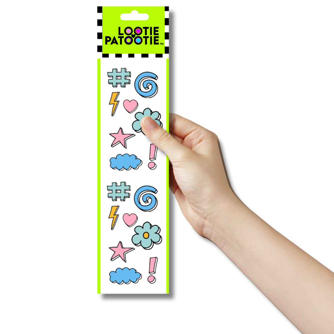Bande de stickers d'exclamation