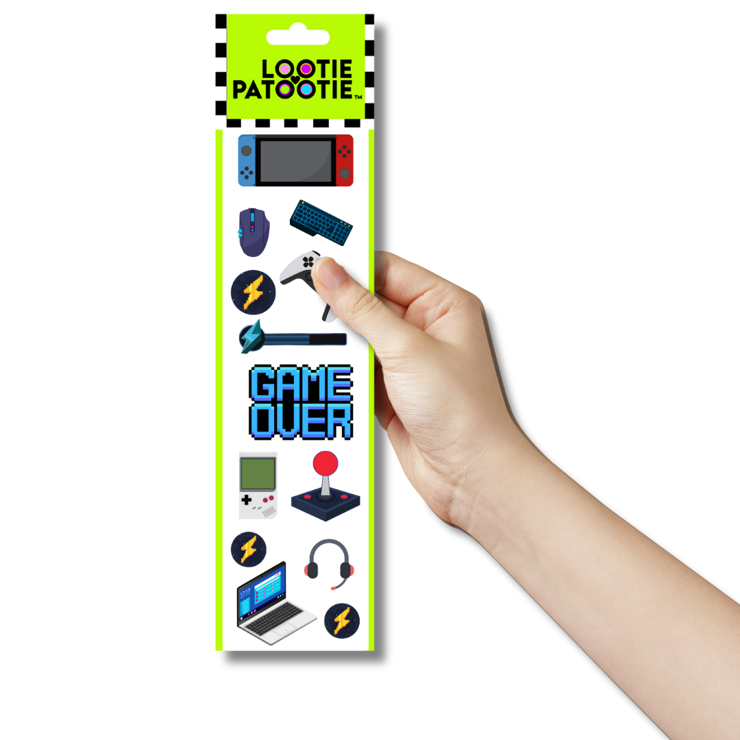 Bande d'autocollants "Game Over"