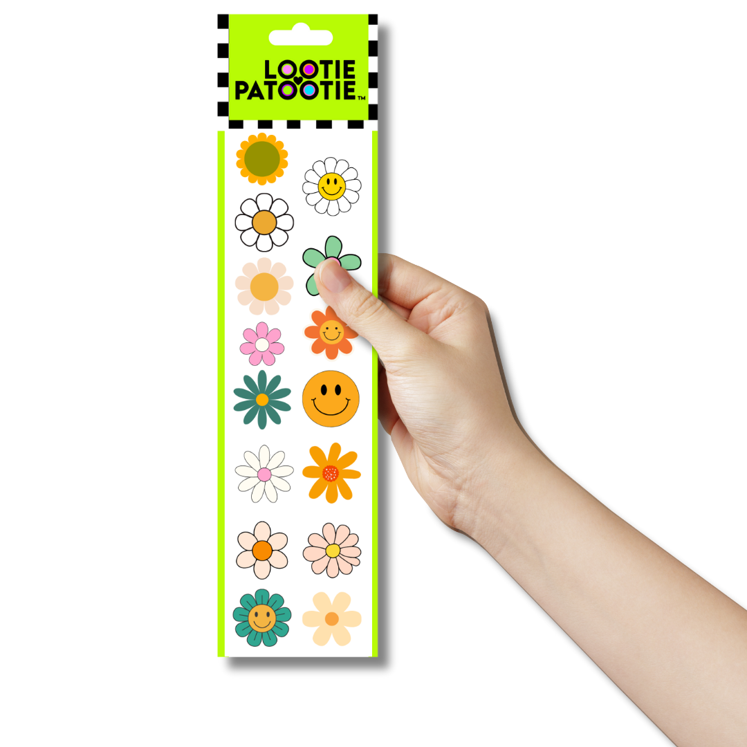 Bande de stickers Fleurs années 70