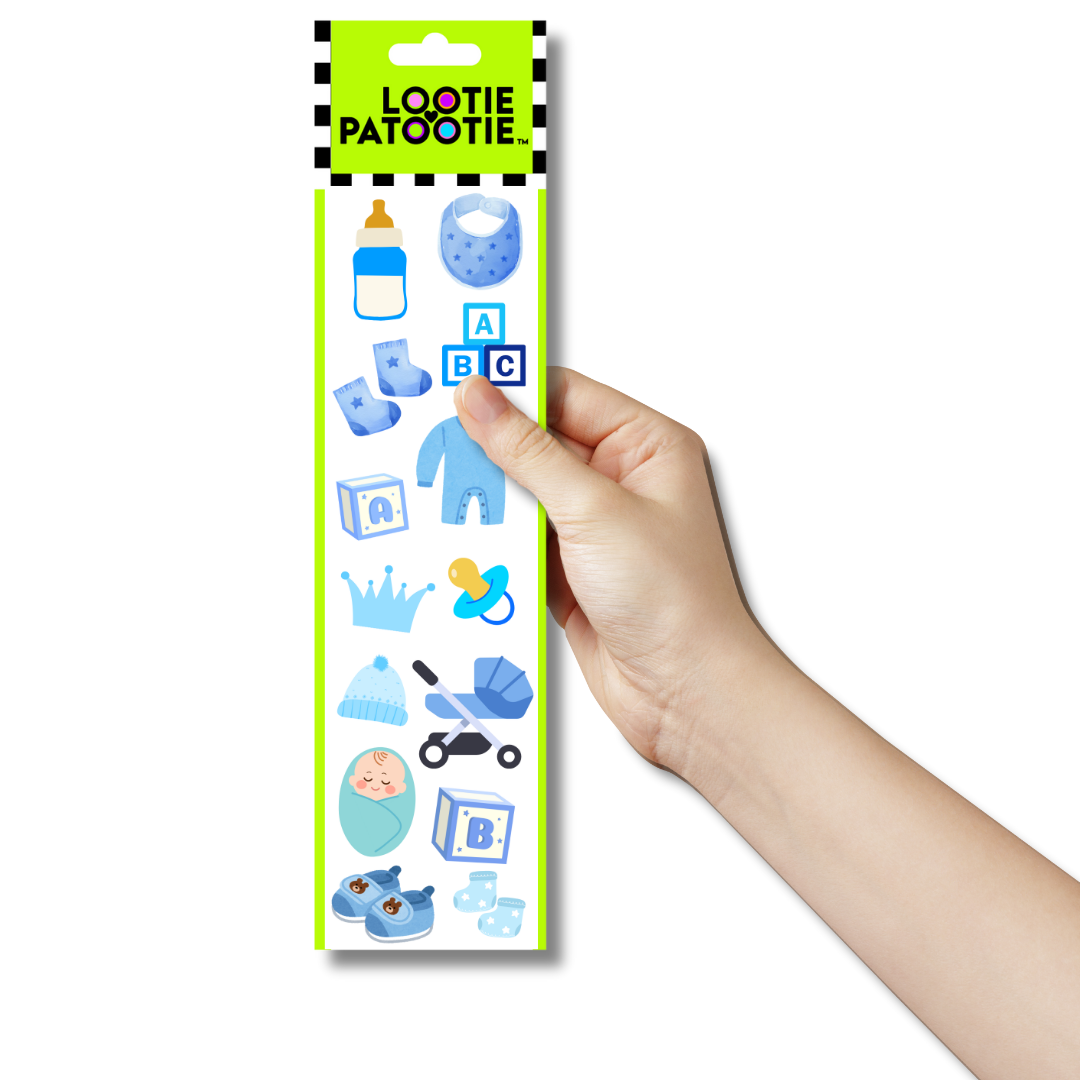 Bande de stickers « C'est un garçon »