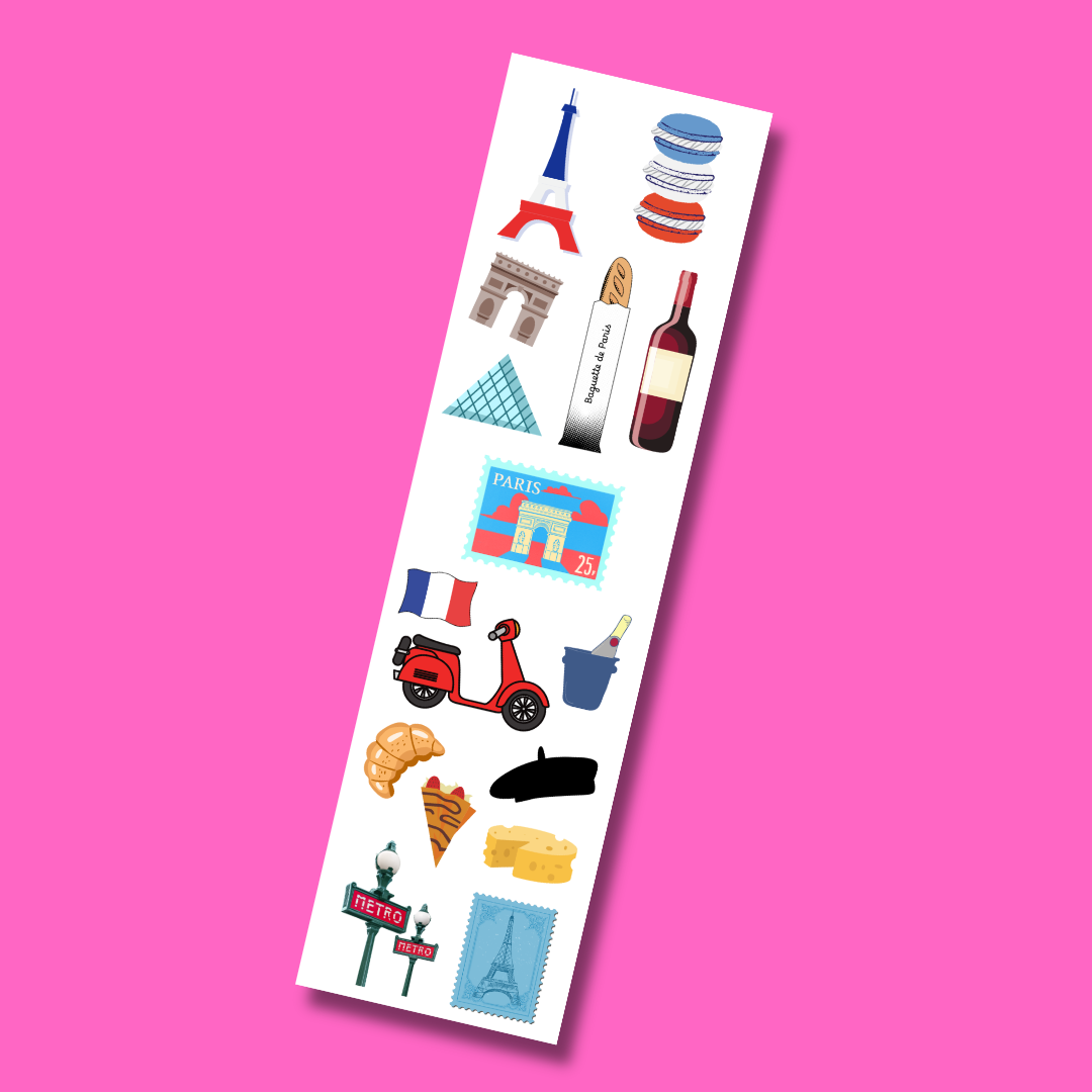 Bande de stickers J'aime Paris