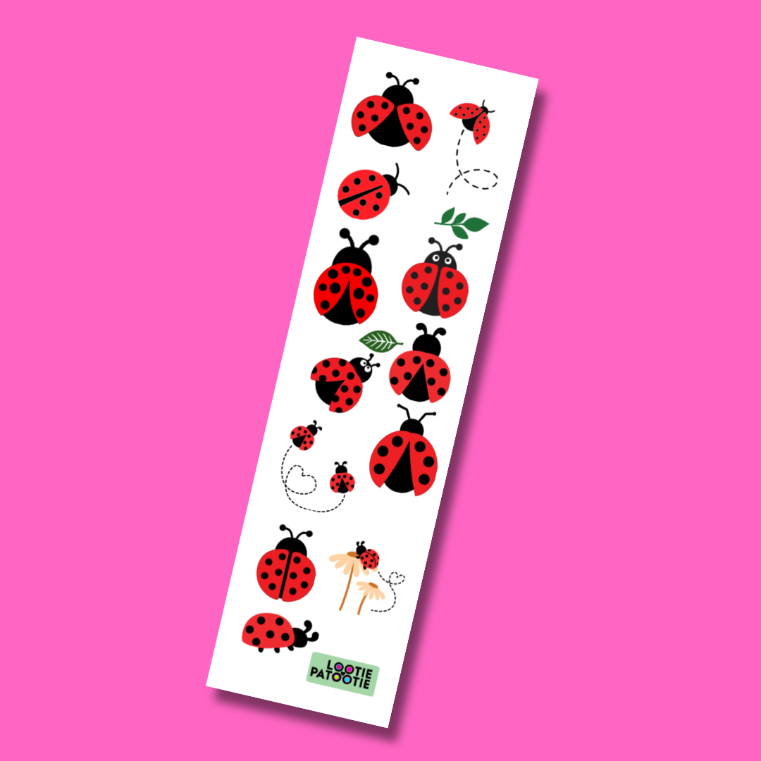 Bande d'autocollants Coccinelles