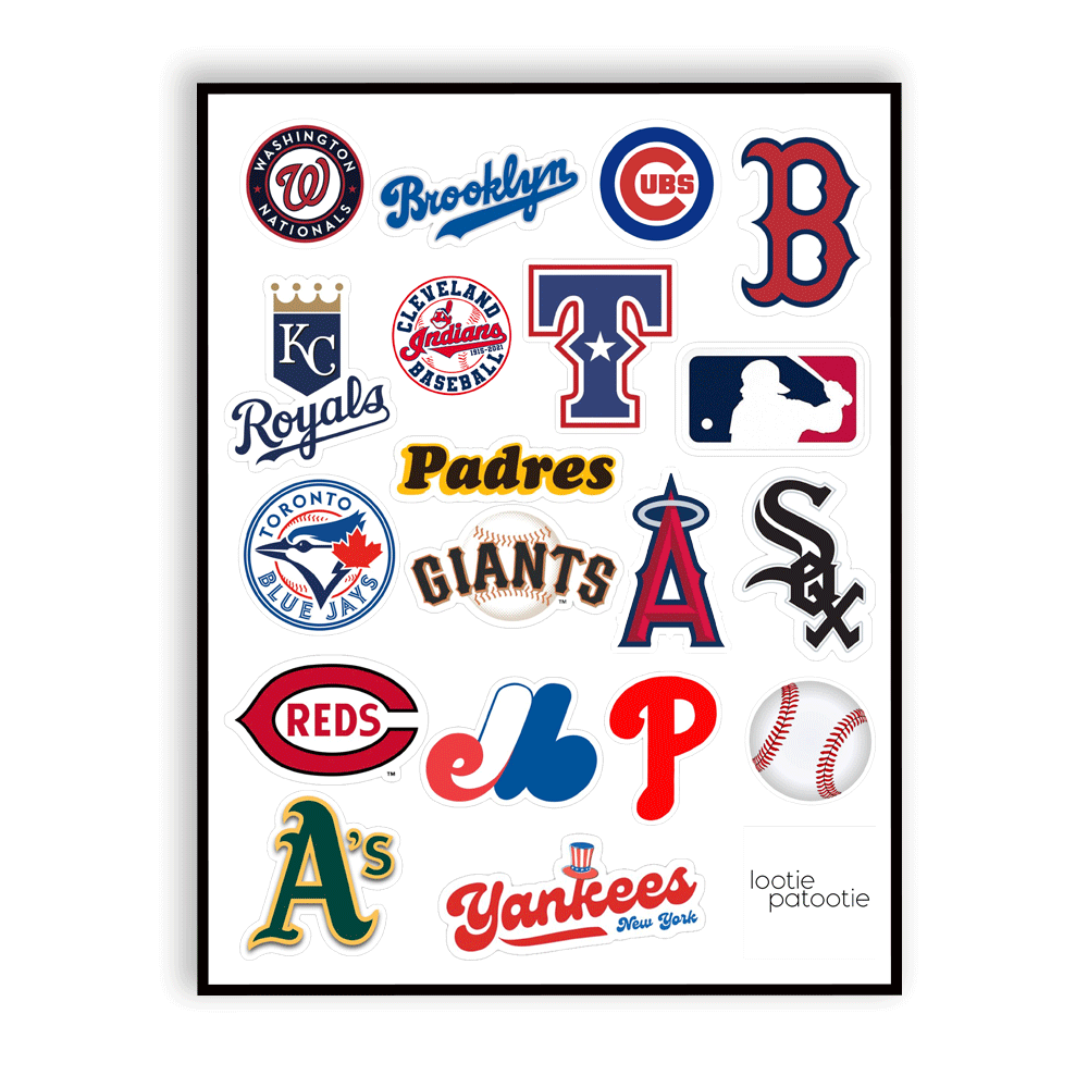 Planche d'autocollants MLB