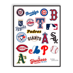 Planche d'autocollants MLB