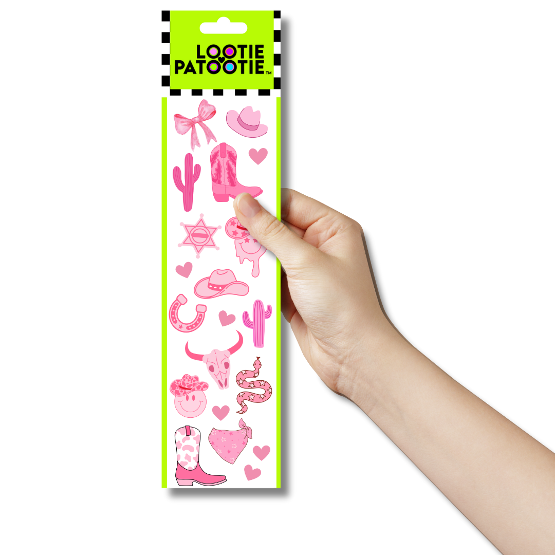 Bande d'autocollants « Rodéo rose »