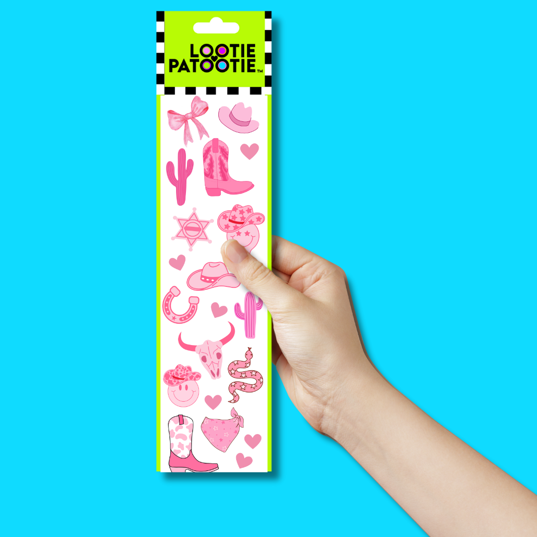 Bande d'autocollants « Rodéo rose »