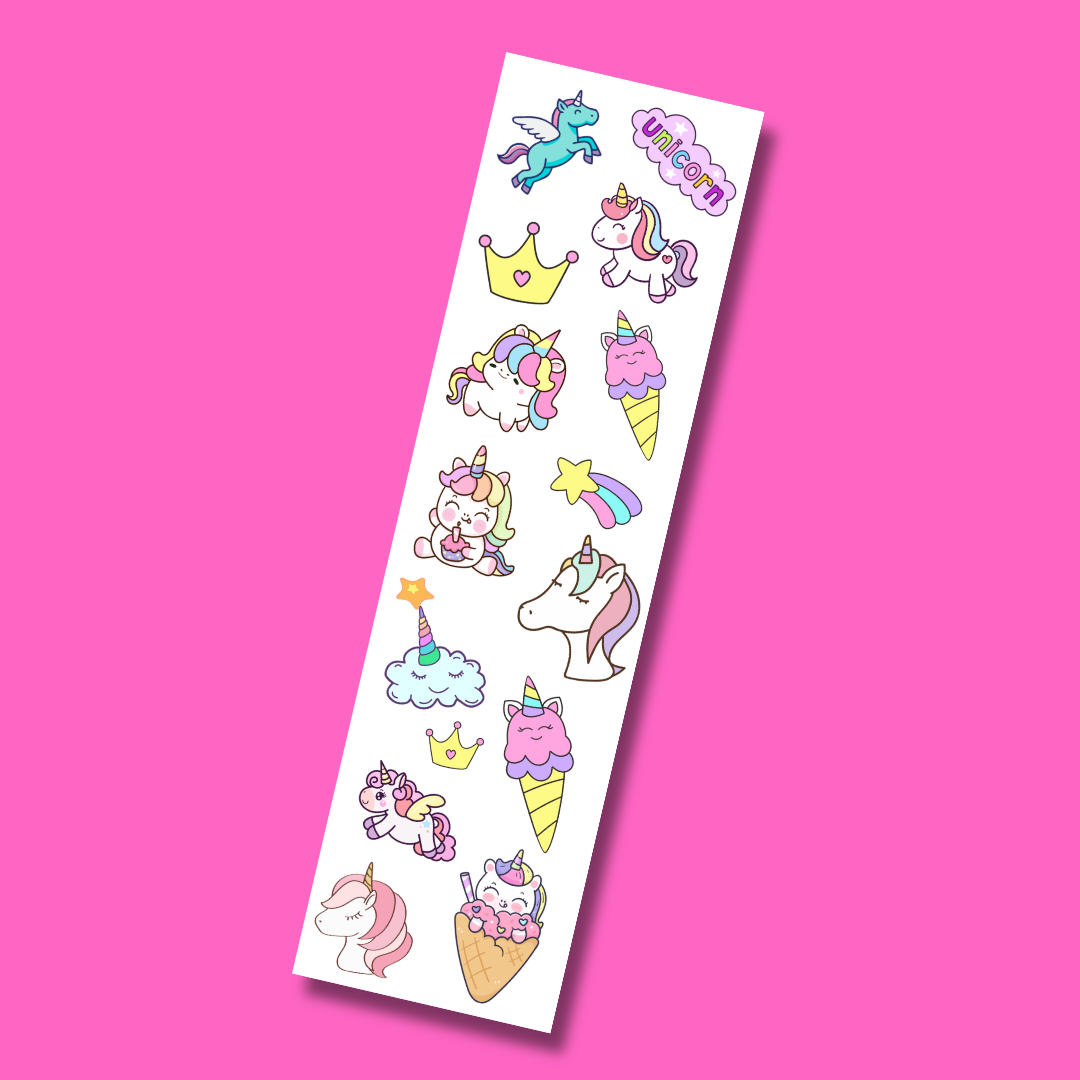 Bande de stickers Licornes