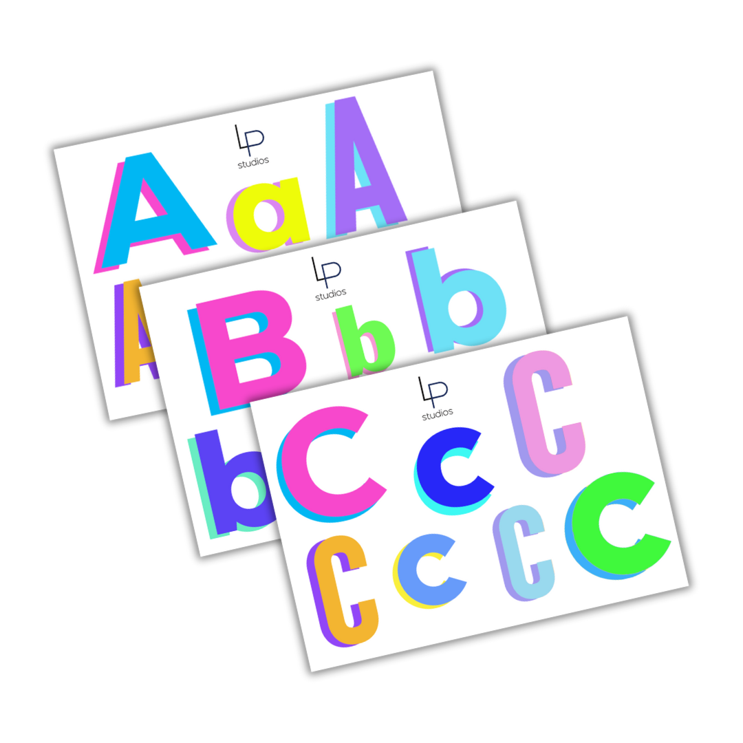 Autocollants lettres monogramme