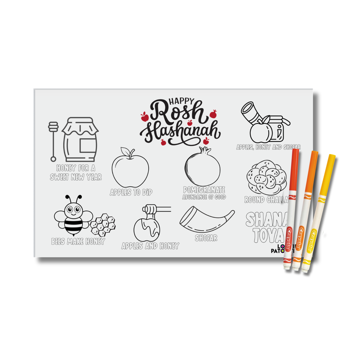 Rosh Hashanah Wipeable Placemat