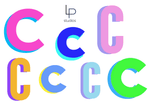 Autocollants lettres monogramme