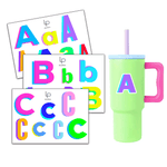 Autocollants lettres monogramme