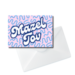 Squiggle Mazel Tov Notecard