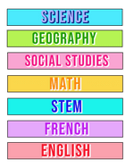 Étiquettes de dos de classeur preppy
