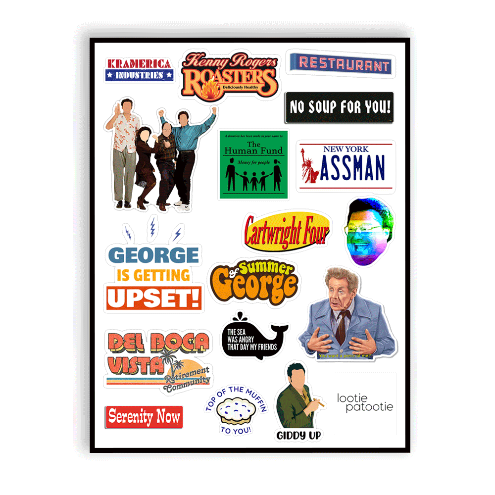 Planche d'autocollants Seinfeld