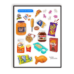 Planche d'autocollants Snack World
