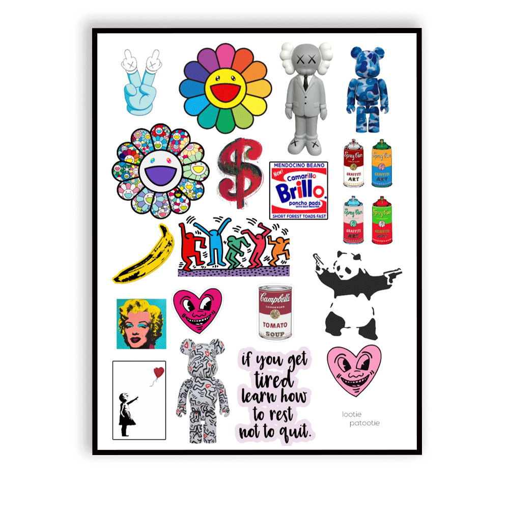 Planche d'autocollants "Street Art"