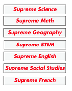 Étiquettes de dos de classeur Suprême