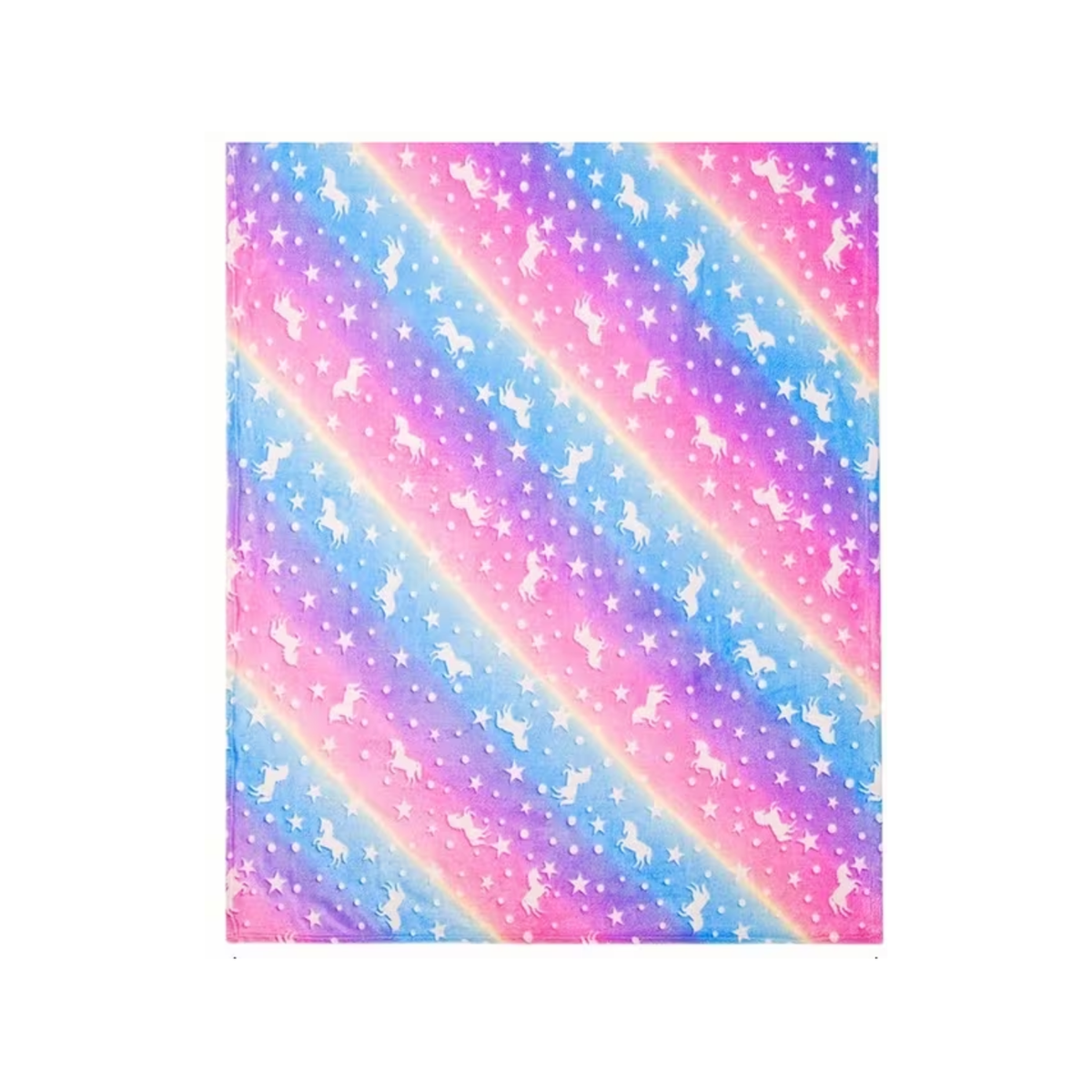 Couverture licorne phosphorescente